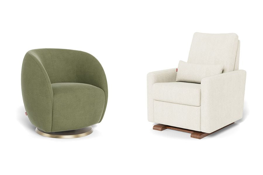 Gem Swivel Glider and Matera Recliner
