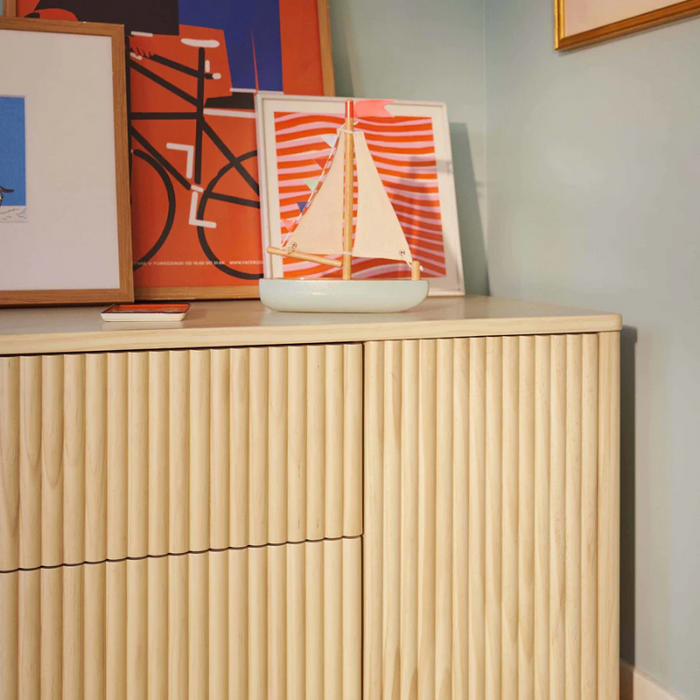 Pogo Tambour Dresser by Babyletto at $1199! Shop now at Nestled by Snuggle Bugz for Nursery & Décor.
