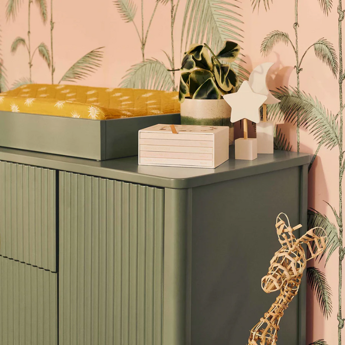 Pogo Tambour Dresser by Babyletto at $1199! Shop now at Nestled by Snuggle Bugz for Nursery & Décor.