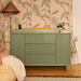 Pogo Tambour Dresser by Babyletto at $1199! Shop now at Nestled by Snuggle Bugz for Nursery & Décor.