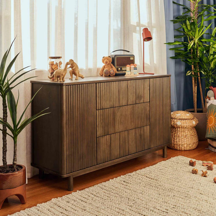 Pogo Tambour Dresser by Babyletto at $1199! Shop now at Nestled by Snuggle Bugz for Nursery & Décor.