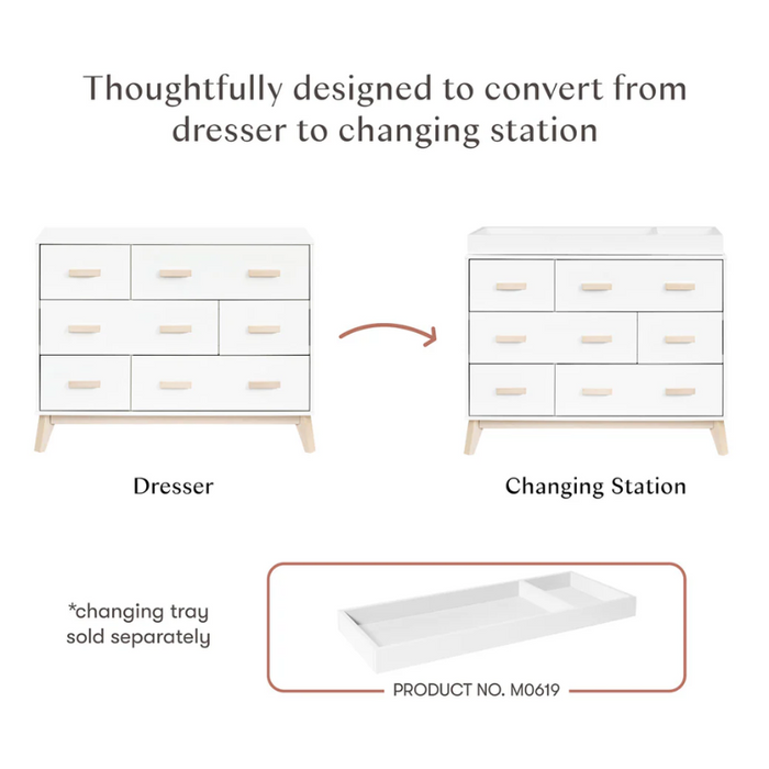 Scoot 6-Drawer Dresser by Babyletto at $999! Shop now at Nestled by Snuggle Bugz for Dressers.