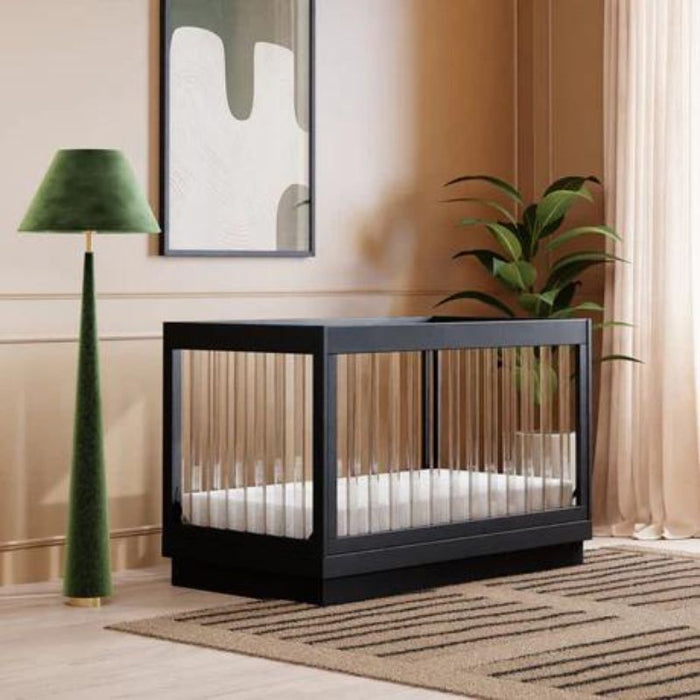 Harlow Acrylic 3-in-1 Convertible Crib by Babyletto at $899! Shop now at Nestled by Snuggle Bugz for Cribs.