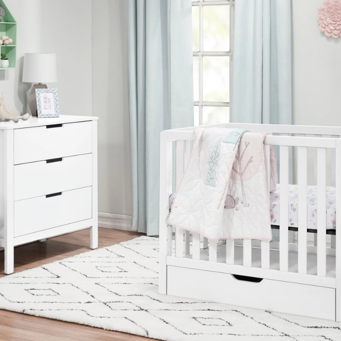 Colby 4 In 1 Convertible Mini Crib With Trundle Washed Natural by DaVinci