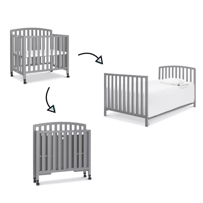 Dylan Folding Portable 3-in-1 Mini Crib by DaVinci at $239! Shop now at Nestled by Snuggle Bugz for Cribs.