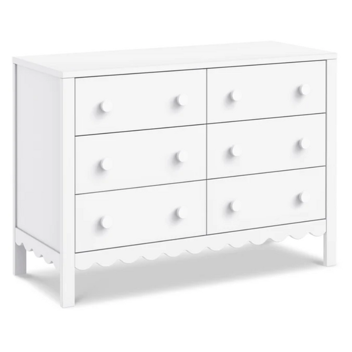 Sammy Scallop 6-Drawer Dresser by DaVinci at $549! Shop now at Nestled by Snuggle Bugz for Nursery & Décor.
