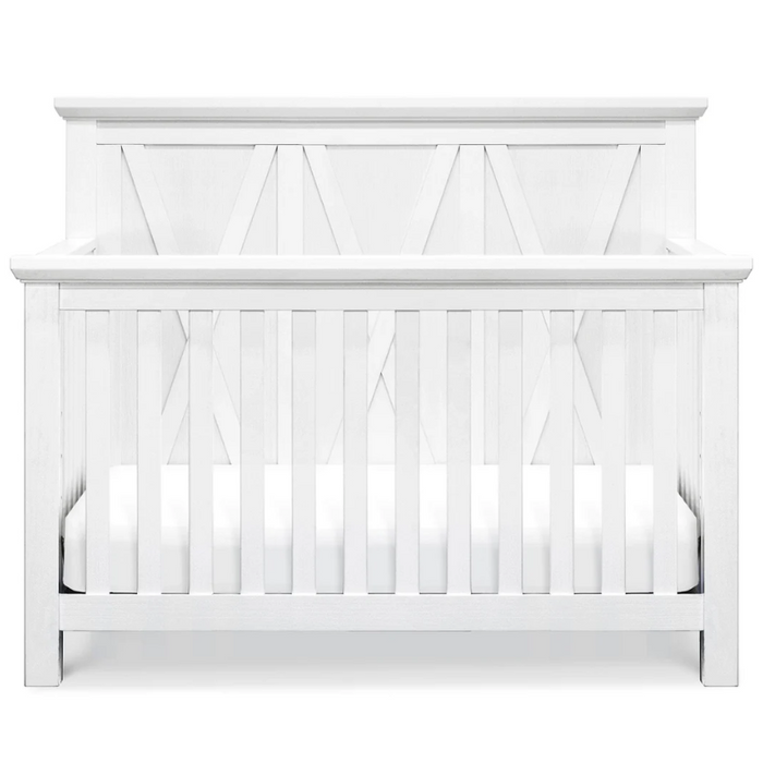 Emory Farmhouse 4-in-1 Convertible Crib by Monogram by Namesake at $899! Shop now at Nestled by Snuggle Bugz for Cribs.