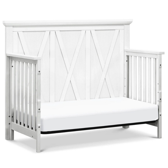 Emory Farmhouse 4-in-1 Convertible Crib by Monogram by Namesake at $899! Shop now at Nestled by Snuggle Bugz for Cribs.