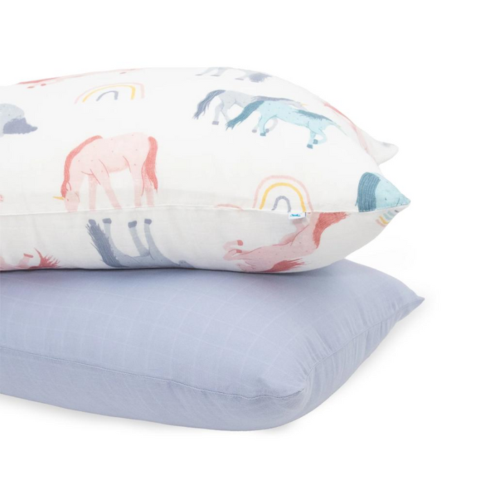 Muslin Pillowcases - 2 Pack by Little Unicorn at $29.99! Shop now at Nestled by Snuggle Bugz for Nursery & Décor.