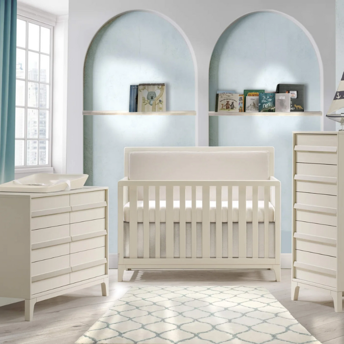 Kyoto 5-in-1 Convertible Crib by Natart Juvenile at $1499! Shop now at Nestled by Snuggle Bugz for Cribs.