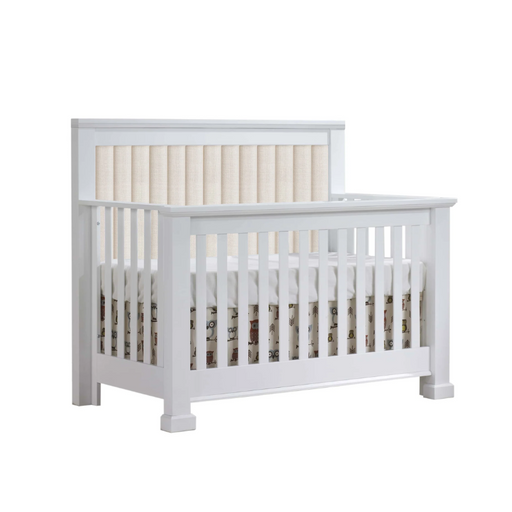 Taylor 5-in-1 Convertible Crib with Fabric Panel by Natart at $1599! Shop now at Nestled by Snuggle Bugz for Cribs.