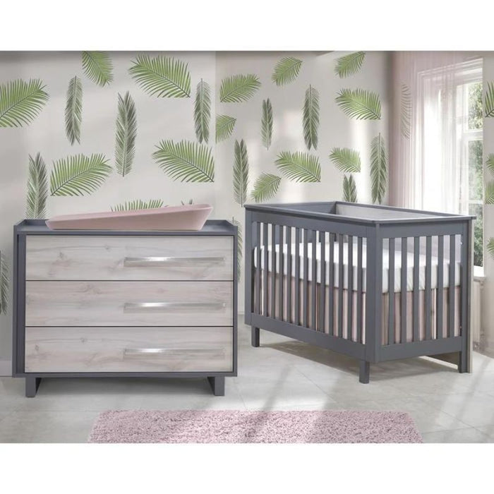 Urban Convertible Crib and Urban 3 Drawer Dresser Combo by Tulip by Natart at $1699! Shop now at Nestled by Snuggle Bugz for Cribs.