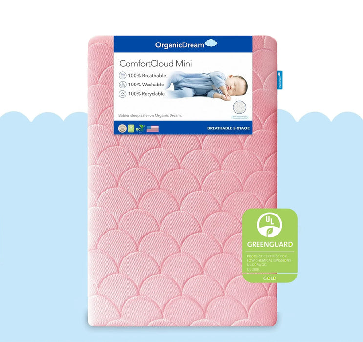 ComfortCloud Mini Crib Mattress by Organic Dream at $299! Shop now at Nestled by Snuggle Bugz for Mattress.