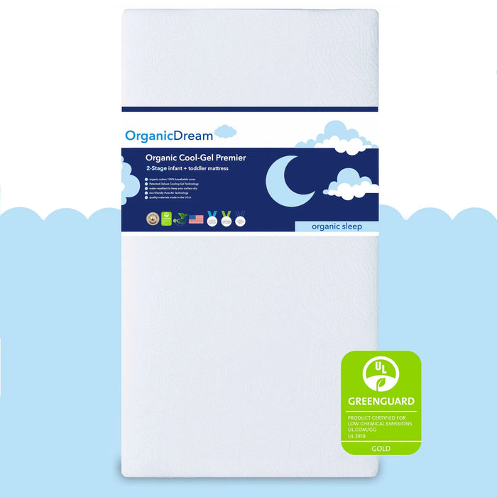 Cool Gel Premier 2-Stage Mattress by Organic Dream at $449.99! Shop now at Nestled by Snuggle Bugz for Mattress.