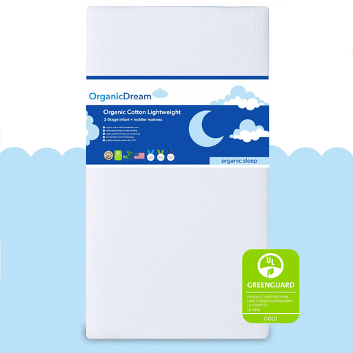 Organic Dream 2-Stage Cotton Lightweight Mattress by Organic Dream at $399.99! Shop now at Nestled by Snuggle Bugz for Mattress.