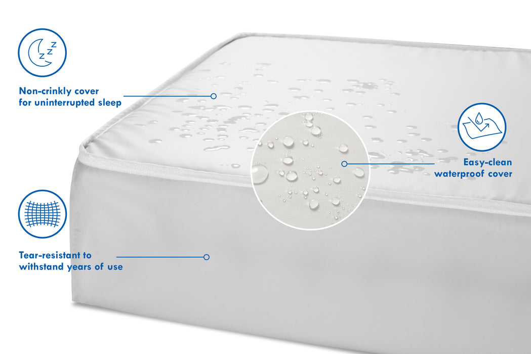 Deluxe Coil Extra Firm Mini Crib Mattress by DaVinci at $159! Shop now at Nestled by Snuggle Bugz for Mattress.