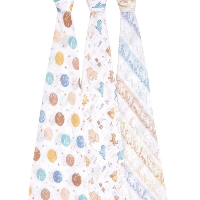Swaddles- Winnie In The Woods - 3 pack by Aden & Anais at $59.99! Shop now at Nestled by Snuggle Bugz for Nursery & Decor.