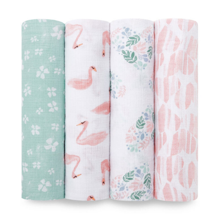 Cotton Muslin Swaddles - 4 Pack by Aden & Anais at $39.99! Shop now at Nestled by Snuggle Bugz for Nursery & Decor.