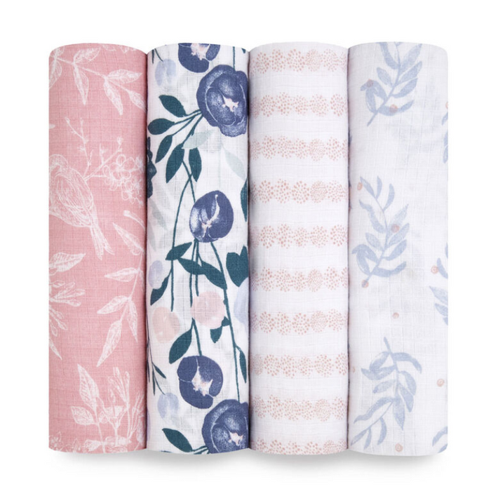 Cotton Muslin Swaddles - 4 Pack by Aden & Anais at $39.99! Shop now at Nestled by Snuggle Bugz for Nursery & Decor.