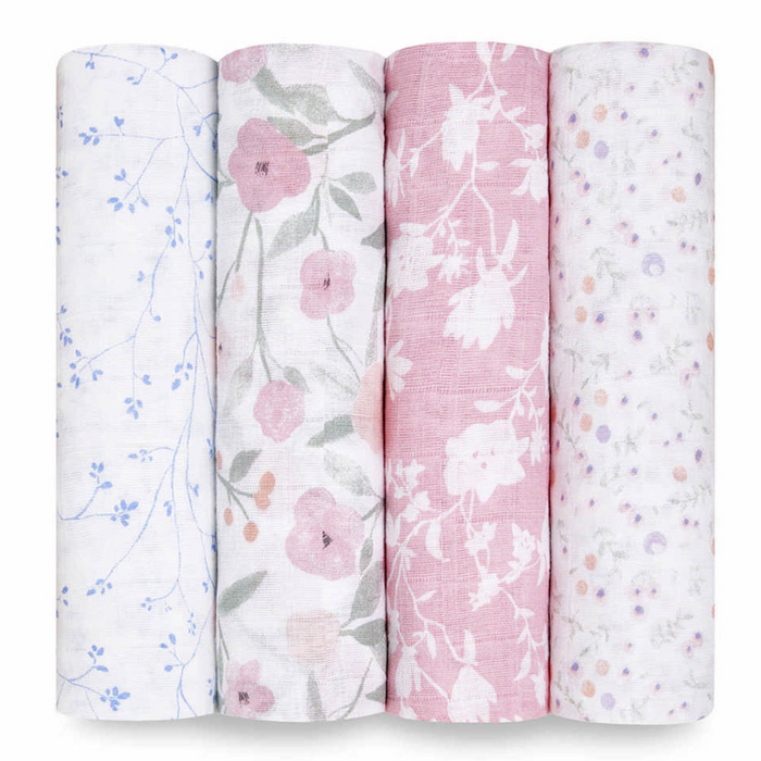 Cotton Muslin Swaddles - 4 Pack by Aden & Anais at $39.99! Shop now at Nestled by Snuggle Bugz for Nursery & Decor.