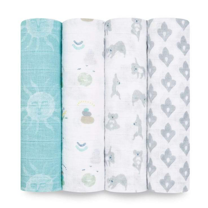 Cotton Muslin Swaddles - 4 Pack by Aden & Anais at $39.99! Shop now at Nestled by Snuggle Bugz for Nursery & Decor.