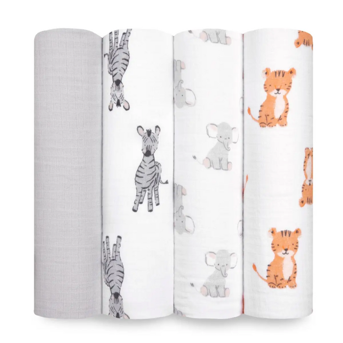 Cotton Muslin Swaddles - 4 Pack by Aden & Anais at $39.99! Shop now at Nestled by Snuggle Bugz for Nursery & Decor.
