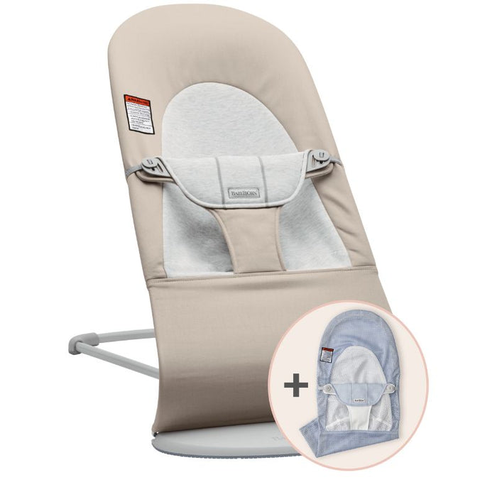 Bouncer Balance Soft with Extra Seat Fabric Bundle by BabyBjorn at $259.99! Shop now at Nestled by Snuggle Bugz for Gear.