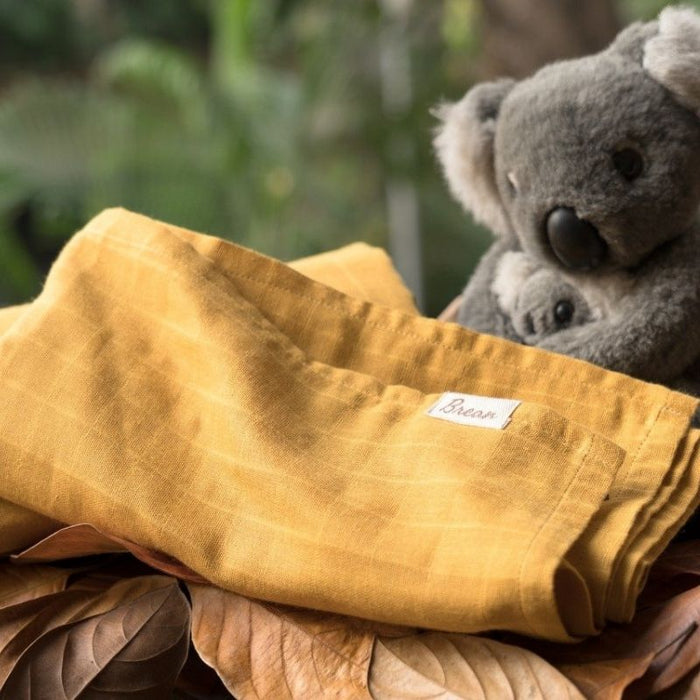 Organic Muslin Cotton Swaddle by Brean at $24.99! Shop now at Nestled by Snuggle Bugz for Nursery & Decor.