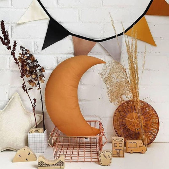Moon Pillow by The Butter Flying at $41.99! Shop now at Nestled by Snuggle Bugz for Nursery & Décor.