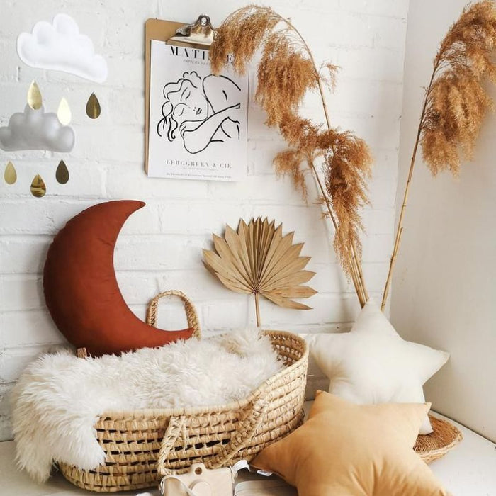 Moon Pillow by The Butter Flying at $41.99! Shop now at Nestled by Snuggle Bugz for Nursery & Décor.