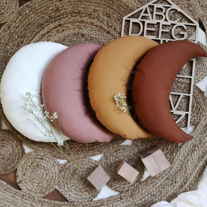 Moon Pillow by The Butter Flying at $41.99! Shop now at Nestled by Snuggle Bugz for Nursery & Décor.