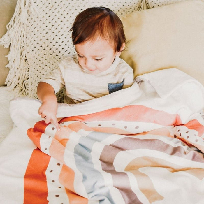 Little Sunshine Rainbow Throw by Bunnies By The Bay at $47.88! Shop now at Nestled by Snuggle Bugz for Nursery & Décor.