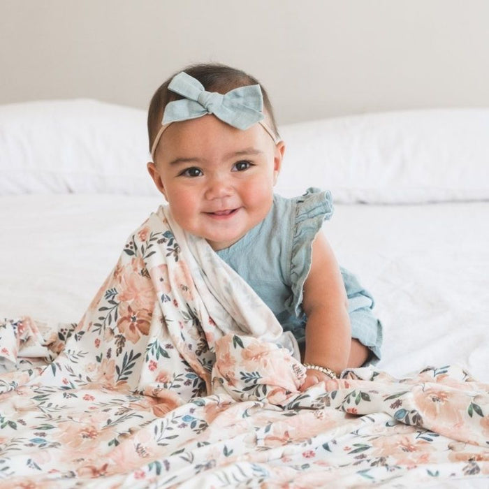Knit Swaddle Blanket by Copper Pearl at $31.88! Shop now at Nestled by Snuggle Bugz for Nursery & Decor.