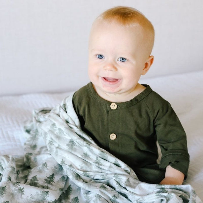 Knit Swaddle Blanket by Copper Pearl at $31.88! Shop now at Nestled by Snuggle Bugz for Nursery & Decor.