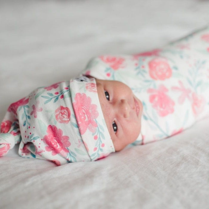 Knit Swaddle Blanket by Copper Pearl at $31.88! Shop now at Nestled by Snuggle Bugz for Nursery & Decor.