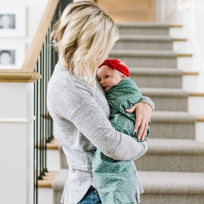 Knit Swaddle Blanket by Copper Pearl at $31.88! Shop now at Nestled by Snuggle Bugz for Nursery & Decor.