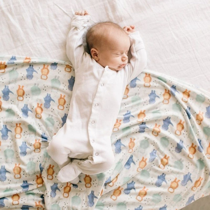 Knit Swaddle Blanket by Copper Pearl at $31.88! Shop now at Nestled by Snuggle Bugz for Nursery & Decor.