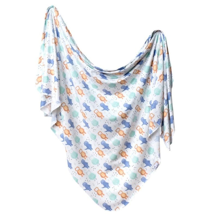 Knit Swaddle Blanket by Copper Pearl at $31.88! Shop now at Nestled by Snuggle Bugz for Nursery & Decor.