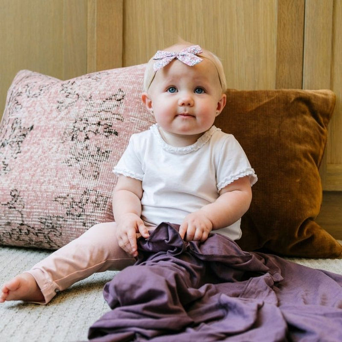 Knit Swaddle Blanket by Copper Pearl at $31.88! Shop now at Nestled by Snuggle Bugz for Nursery & Decor.