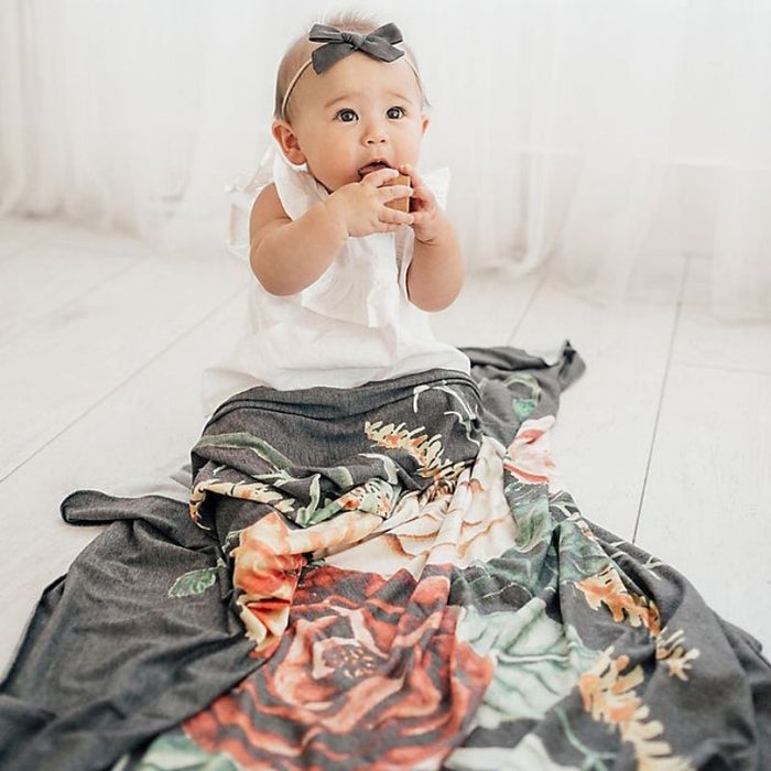 Knit Swaddle Blanket by Copper Pearl at $31.88! Shop now at Nestled by Snuggle Bugz for Nursery & Decor.