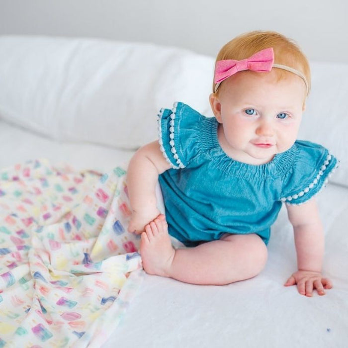 Knit Swaddle Blanket by Copper Pearl at $31.88! Shop now at Nestled by Snuggle Bugz for Nursery & Decor.
