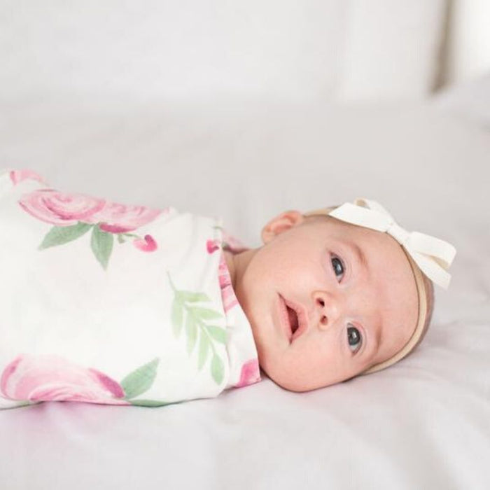 Knit Swaddle Blanket by Copper Pearl at $31.88! Shop now at Nestled by Snuggle Bugz for Nursery & Decor.