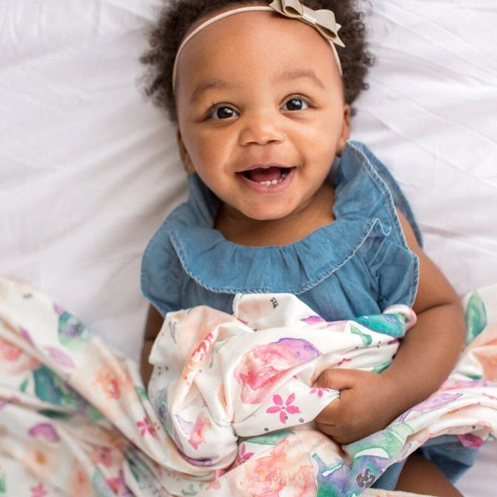 Knit Swaddle Blanket by Copper Pearl at $31.88! Shop now at Nestled by Snuggle Bugz for Nursery & Decor.
