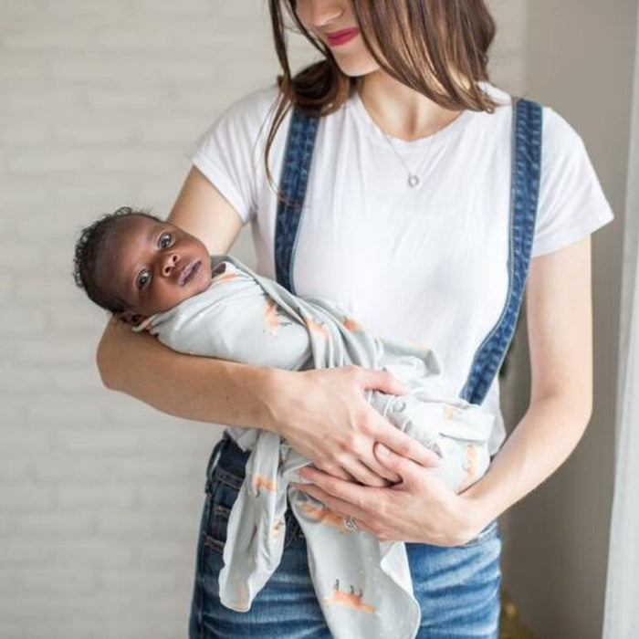 Knit Swaddle Blanket by Copper Pearl at $31.88! Shop now at Nestled by Snuggle Bugz for Nursery & Decor.