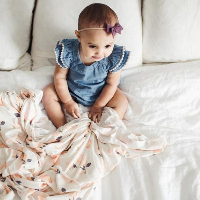 Knit Swaddle Blanket by Copper Pearl at $31.88! Shop now at Nestled by Snuggle Bugz for Nursery & Decor.