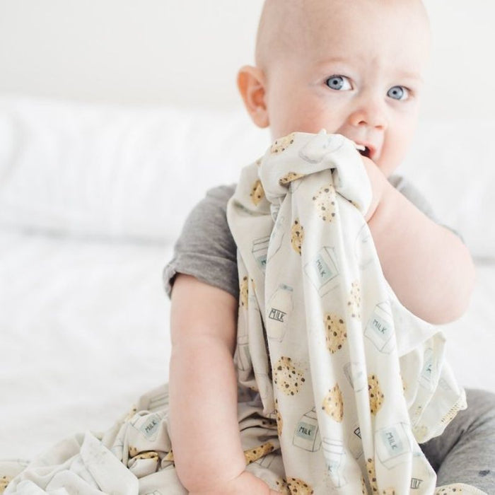 Knit Swaddle Blanket by Copper Pearl at $31.88! Shop now at Nestled by Snuggle Bugz for Nursery & Decor.