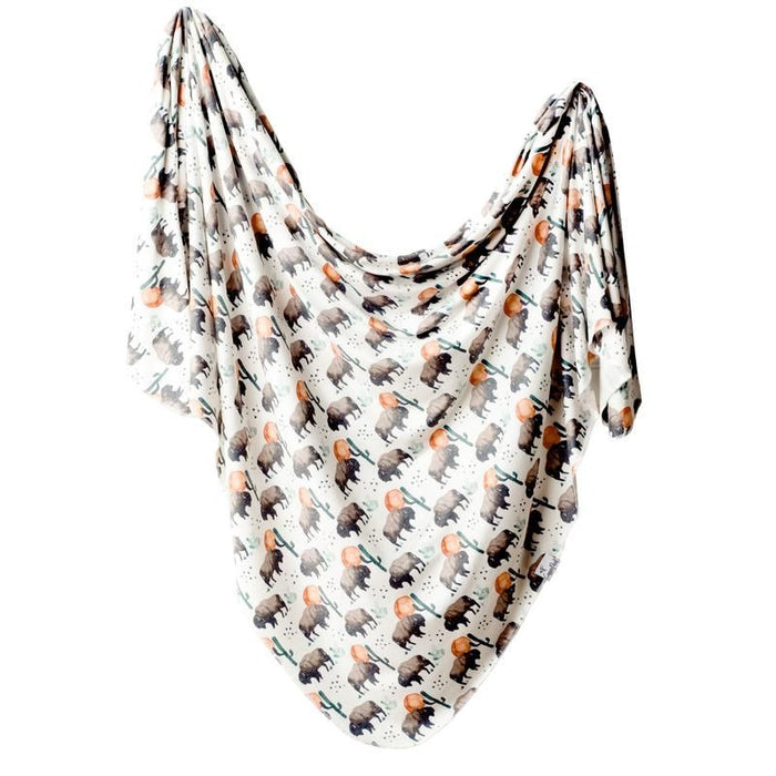 Knit Swaddle Blanket by Copper Pearl at $31.88! Shop now at Nestled by Snuggle Bugz for Nursery & Decor.