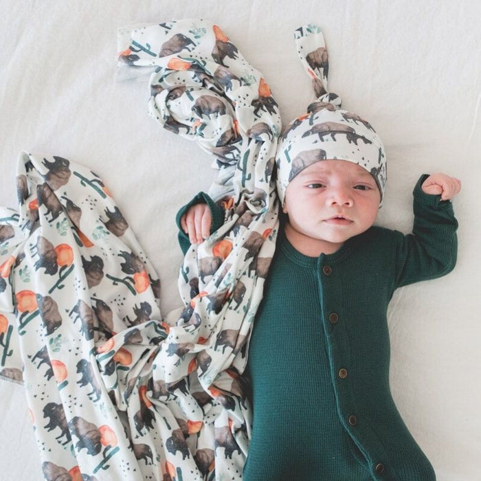 Knit Swaddle Blanket by Copper Pearl at $31.88! Shop now at Nestled by Snuggle Bugz for Nursery & Decor.