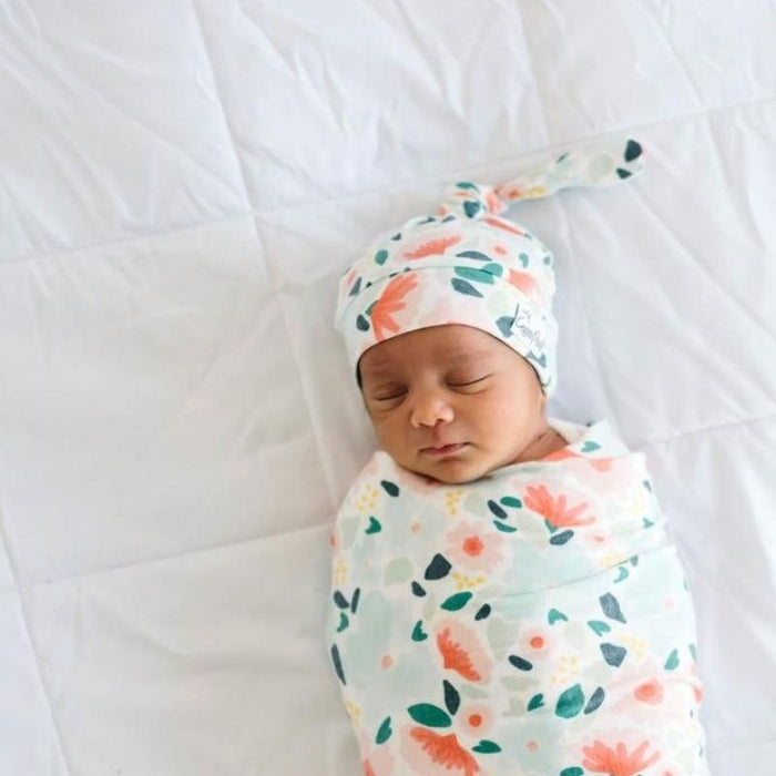 Knit Swaddle Blanket by Copper Pearl at $31.88! Shop now at Nestled by Snuggle Bugz for Nursery & Decor.