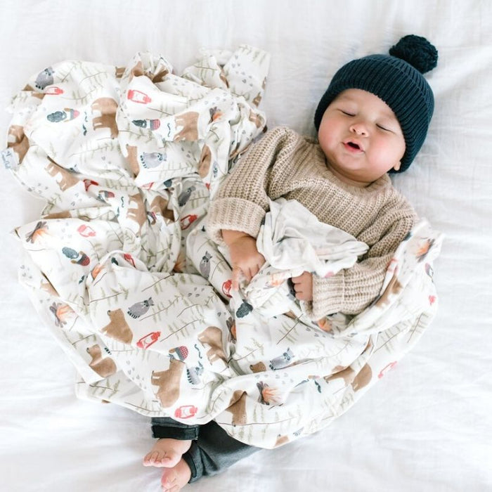 Knit Swaddle Blanket by Copper Pearl at $31.88! Shop now at Nestled by Snuggle Bugz for Nursery & Decor.